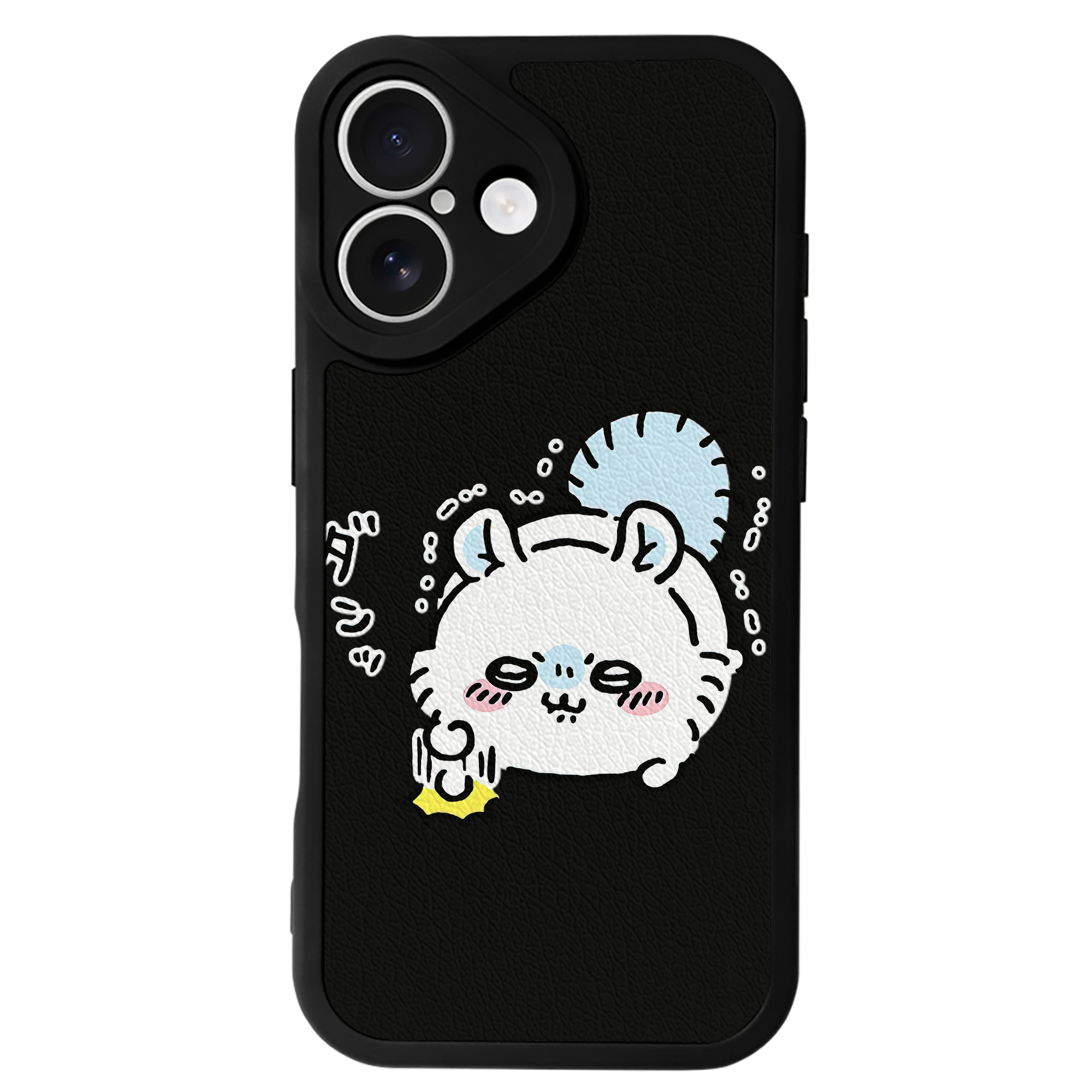 （画像用） ちいかわ モモンガ Chii-kawa Momonga 【iPhone 16シリーズ対応】シリコンスマホケース（レザー調） 材質：シリコン